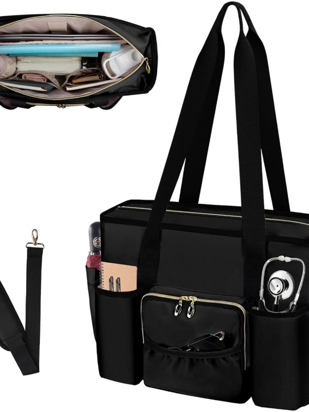Nurse Bag, Work Bags with 15.6-inch Laptop Compartment, Teacher bag | Large Cup